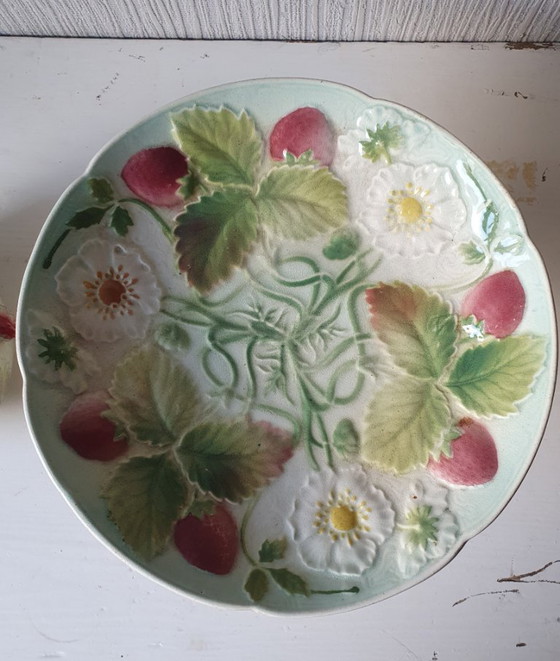 Image 1 of Antieke Keller & Guérin St Clément aardbeienset ca 1900