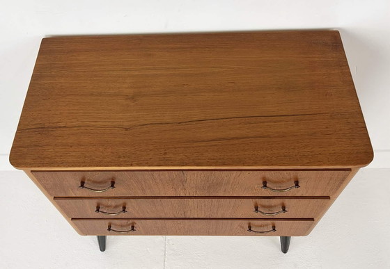 Cassettiera svedese vintage in impiallacciatura di teak – Comodini, Metallo, Mid Century Modern (photo 5 of 11)