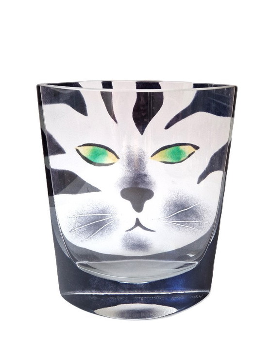 Image 1 of „Steninge Slott“ Schweden – Katzenvase von Britten Pååg – signiert – 1863 Gramm!