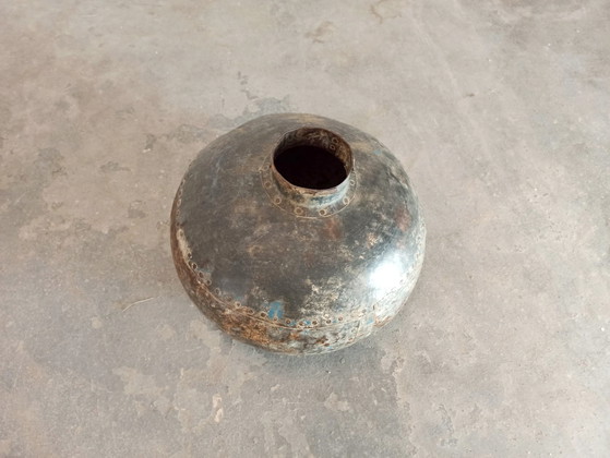 Image 1 of 2 X vintage metal jugs vases