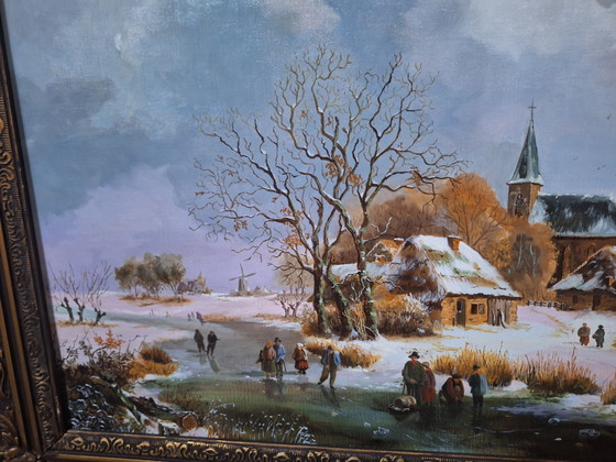 Image 1 of Paisaje invernal Óleo sobre lienzo