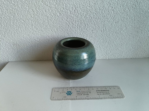 Vintage Design Vase Gubbels Helden (blaugrün, Keramik)