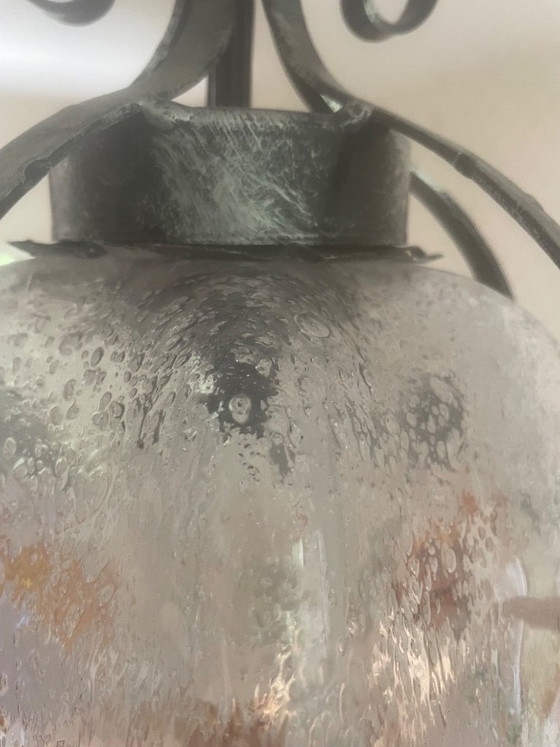 Image 1 of Vintage pendant lamp, Brutalist style, very likely Mazzega