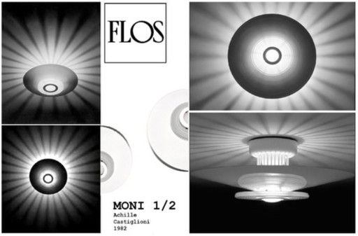 Moni 1 ceiling light by Achille Castiglioni for Flos – plafondlampen, Glass