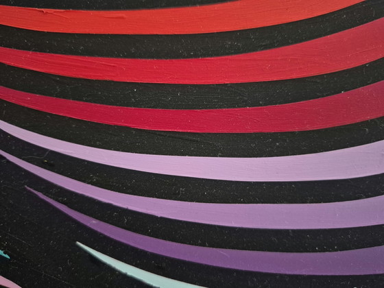 Waves – Dipinto Astratto Colorato 94 x 94 cm – Dipinti e disegni, Mdf (photo 5 of 6)