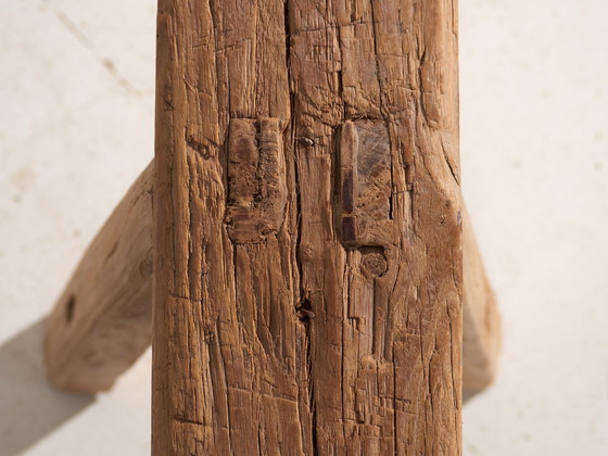 Panca Antica in Legno di Olmo, Cina, circa 1900, Panche, Rustic (foto 5 di 7)