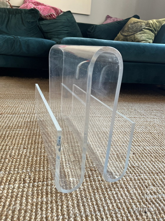 Splendido portariviste - vintage, Armadi contenitori, Plexiglass, Plastica, Trasparente (foto 4 di 7)
