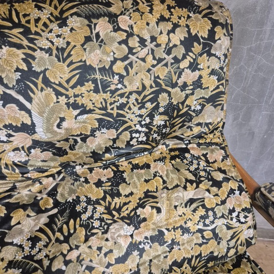 Image 1 of Paire de fauteuils en bois à accoudoirs incurvés, Tchécoslovaquie, années 1940-1950