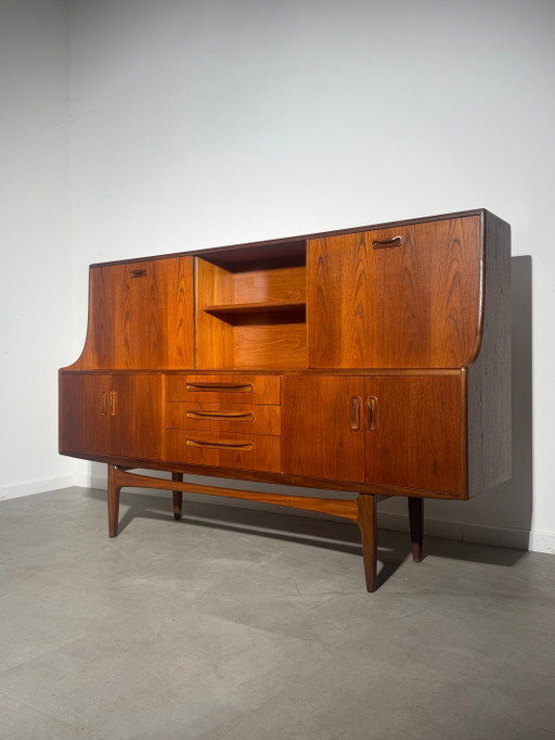 Victor B. Wilkins “Fresco” Teak Highboard for G-Plan – Mid-Century Modern – dressoirs