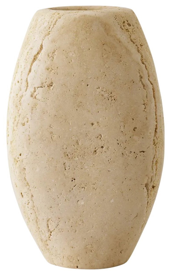 Ovale Vase – Vasen, Stein, Travertin (photo 5 of 5)