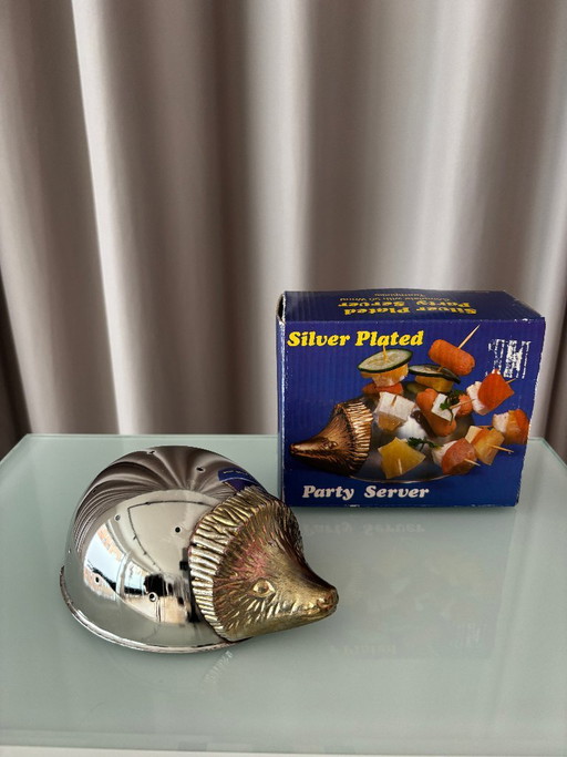 Hedgehog Party Server, Silver Plated