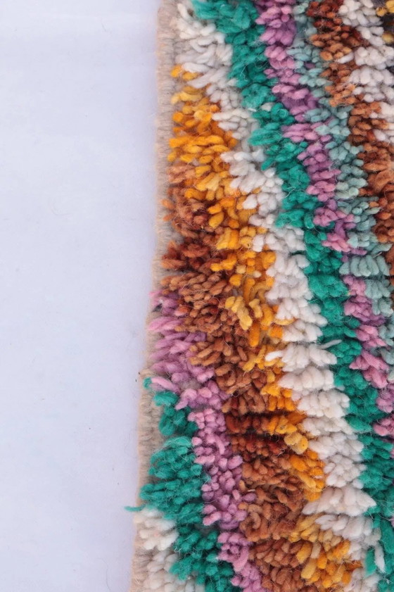 Abstract and Colourful Beni Ouarain Rug, Handmade in Wool, 300x200cm – Rugs & carpets, Modern (photo 3 of 11)