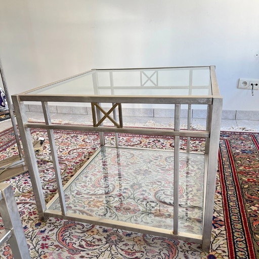 2x Glass Coffee Table, 1x Matching Floor Lamp