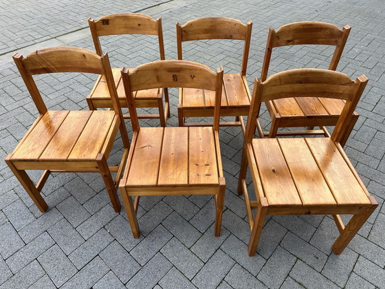 Image 1 of Vintage Dining Room Set - 6 Chairs And Adjustable Table