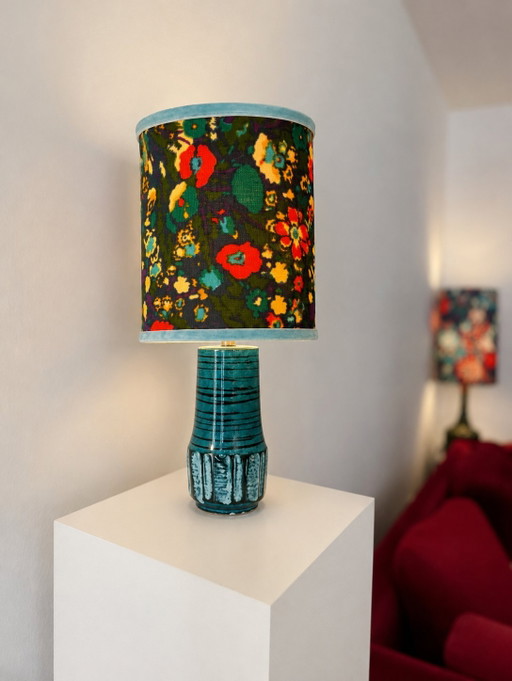 Cordless table lamp made of 1960s West German pottery ceramic