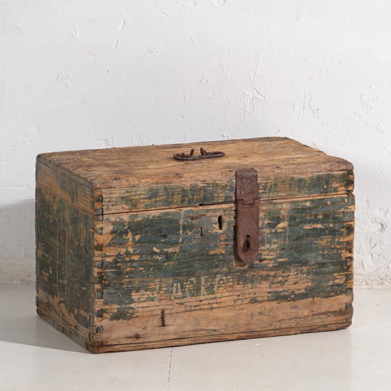 Coffre ancien de style primitif (c.1920) #71 – Armoires de rangement, Rustic (photo 7 of 40)
