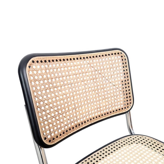 Image 1 of Ensemble de 4 chaises cantilever Thonet S32 V Breuer, toile de canne viennoise neuve