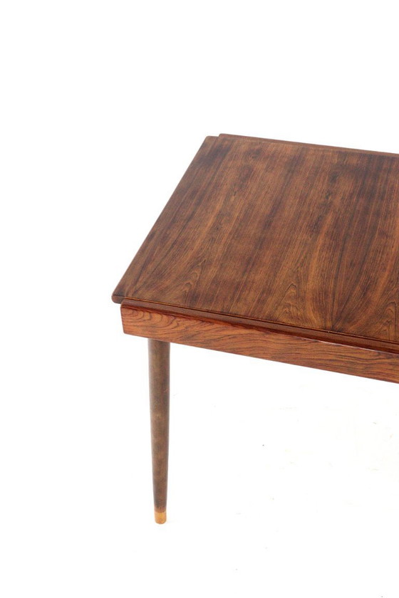 Image 1 of Extendable rectangular rosewood dining table vintage