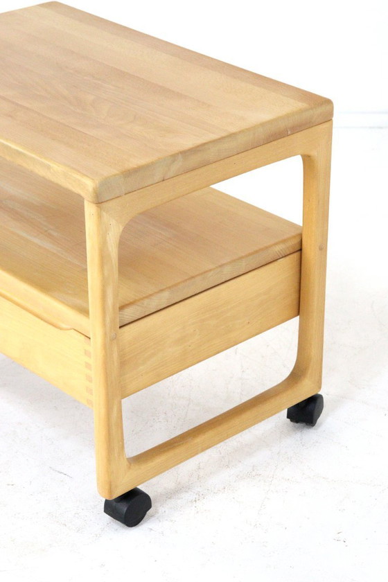 Image 1 of Brink møbler Gelsted oak trolley 'Pjedsted' vintage Danish oak
