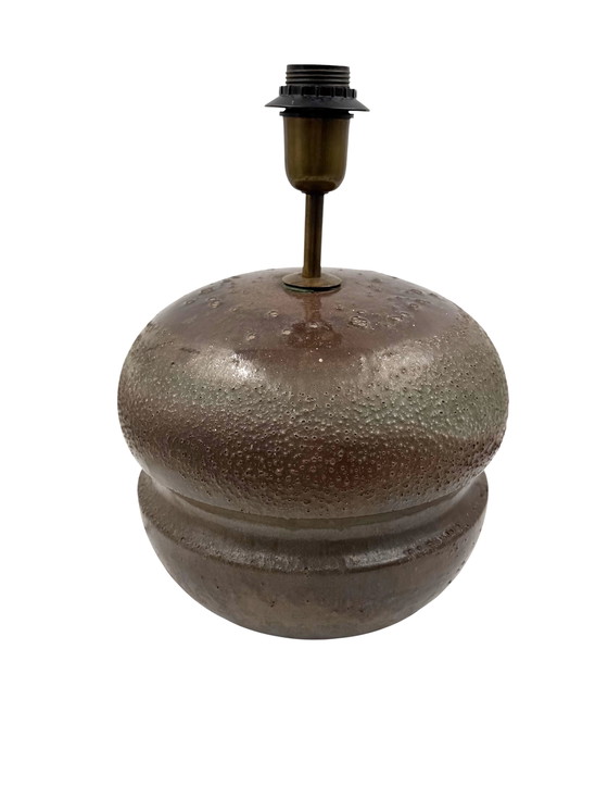 Image 1 of Mid-Century modern brauner Keramik Lampenfuß, Frankreich 1960er Jahre