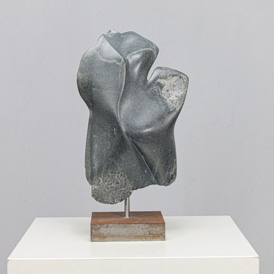 Image 1 of Abstract Dolomite Stone Sculpture by Ineke van Zuuren, Netherlands, 1980s