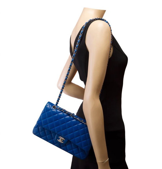 Image 1 of Borsa CHANEL Timeless/Classique in Cuir Bleu - 103333