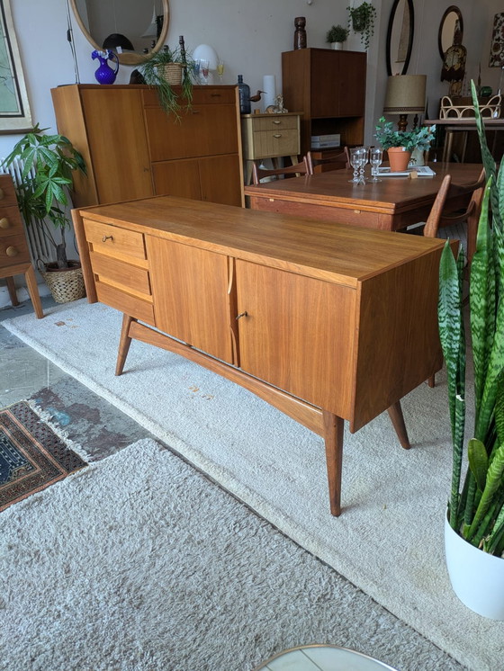 Image 1 of Vintage teakhouten lowboard, dressoir 