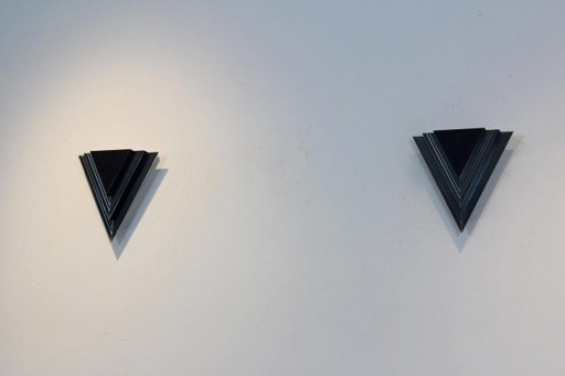 2x Appliques murales triangulaires modernes hollandaises