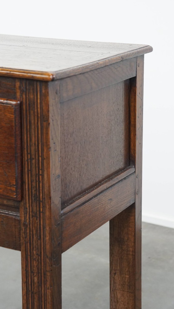 Image 1 of Table d'appoint/meuble de couloir ancien en chêne anglais du 19e siècle