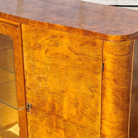 Credenza Art Déco – Credenza in Noce Burl con Vetrina in Vetro - Anni '30 – Credenze (photo 14 of 28)