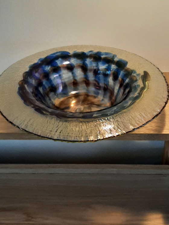 UNICA Erwin Eisch signierte Schale, Schalen, Glas, Blau (Foto 4 von 6)