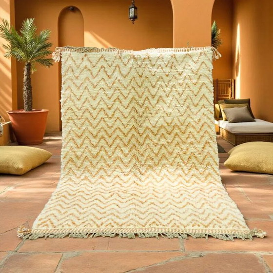 Ecru Berber Teppich mit geometrischen Mustern, 250cm x 150cm – Teppiche & Läufer, Wool (photo 10 of 10)
