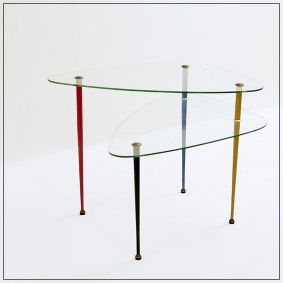 Image 1 of Table d'appoint italienne « Arlecchino » par Edoardo Paoli pour Vitrex, années 1950