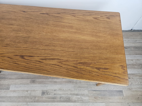 Image 1 of Rectangular Coffee Table in Beech and Oak from the 70s