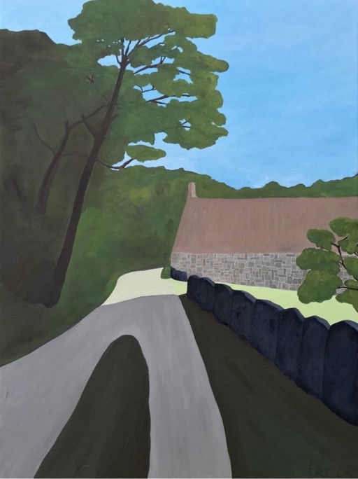 Öl auf bespanntem Keilrahmen. Format 73x54cm. Schwarze amerikanische Kiste.