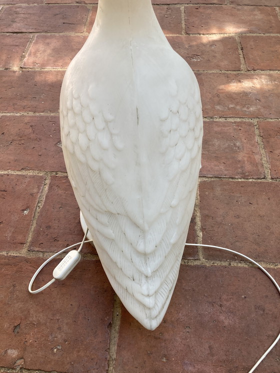 Image 1 of Grote 80's ganzenlamp op metalen voet