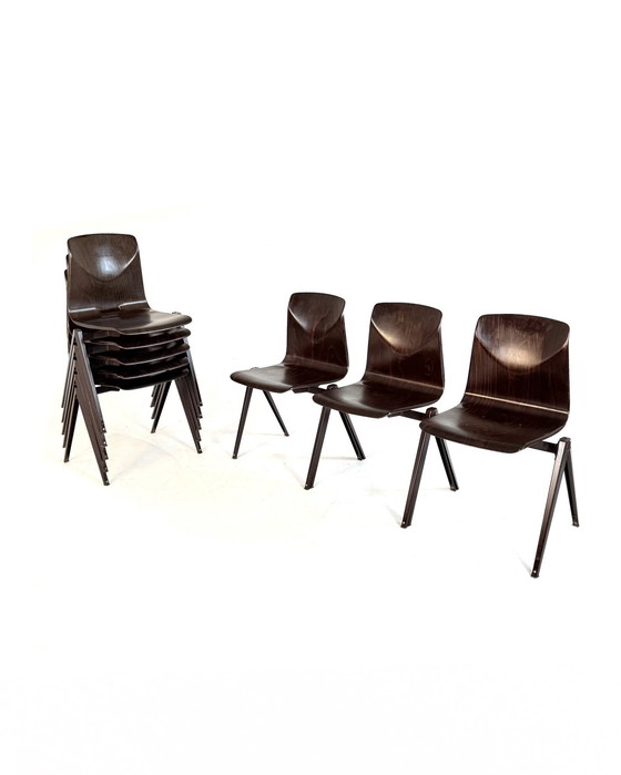 Image 1 of 8x eetkamerstoel model S22, Galvanitas ‘60