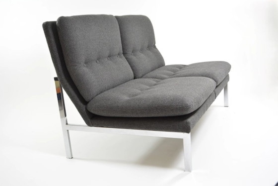 Image 1 of Anthracite grey bench seat from the 1970s