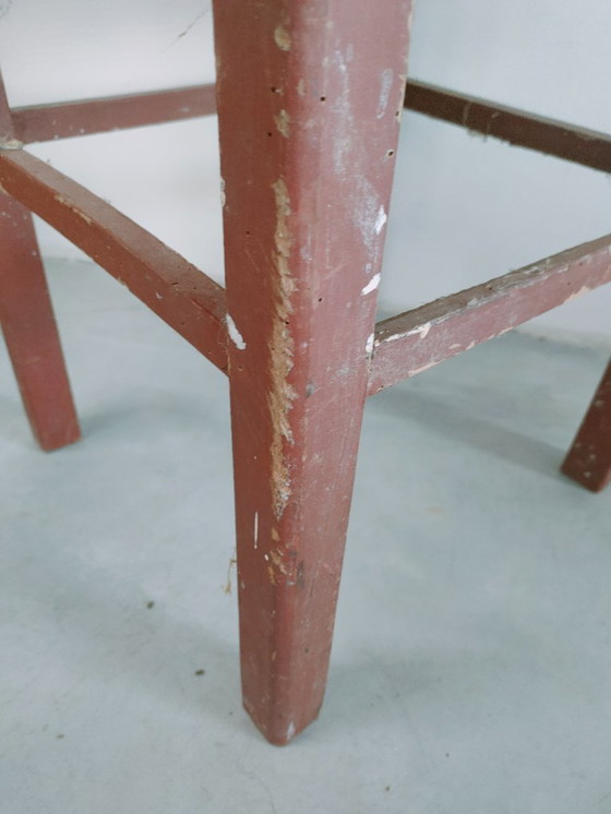 Image 1 of Brocante vintage/antique milk stool, side stool, side table (4 in stock).