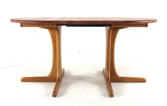 Vintage Round 2x Extendable Dining Table Danish – Wood (photo 10 of 18)