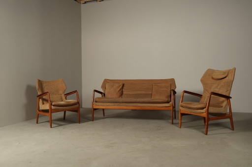 Arnold Madsen & Henry Schubell three-piece lounge set for Bovenkamp, 1960s