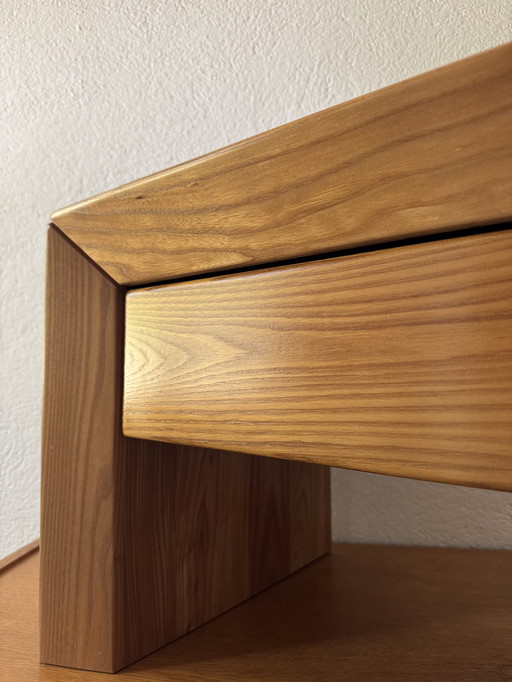 Elm bedside table 80's Maison Regain