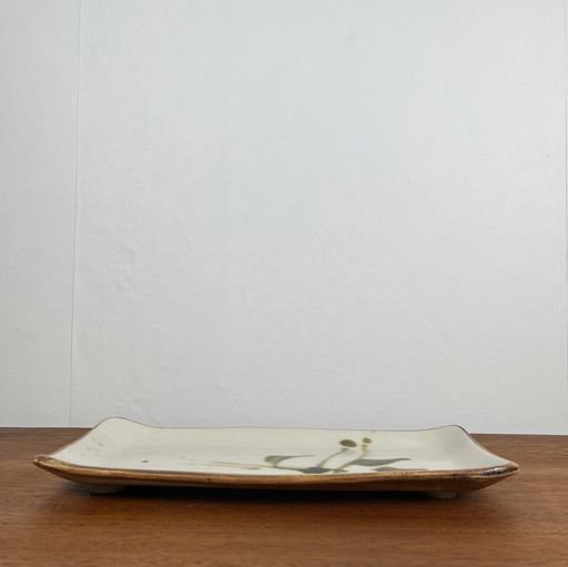 Plat rectangulaire "La Colombe", 1950/60, Madeleine Brault