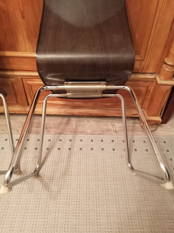 Image 1 of Vintage Pagholz Design Thur Op Seat Stuhl Stapelstuhl 70er Jahre, Bürostuhl, Esszimmerstühle 