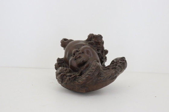 Bellissimo ornamento murale barocco – Testa d'angelo alata / Putto (1,9 kg) – Oggetti decorativi, Other (photo 2 of 5)