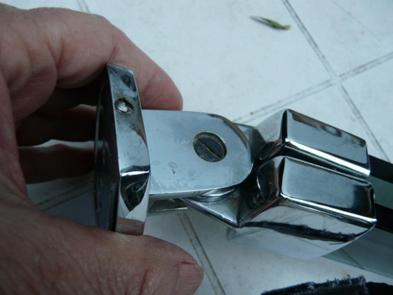 Image 1 of Portasciugamani orientabile in vetro e cromo Fontana Arte