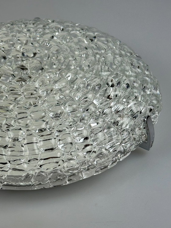 Image 1 of 60s 70s Lamp Plafoniere Inbouw Ijsglas Space Age Design