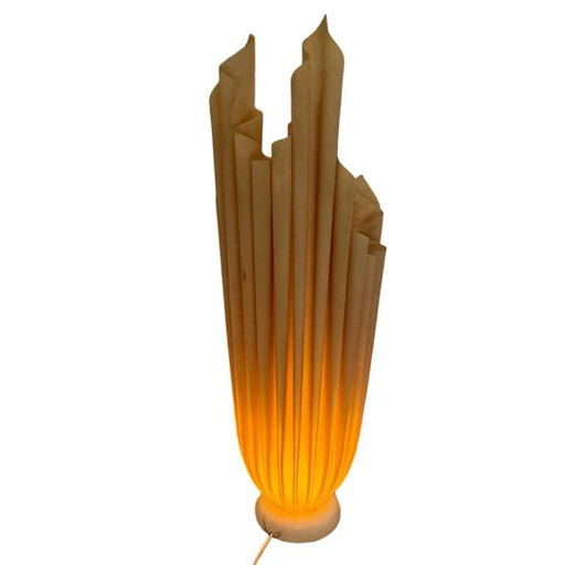 Georgia Jacobs - Table lamp model ‘Athena’ - Handkerchief shaped shade on marble dome - France, ca. 1970’s - Large version(88cm)
