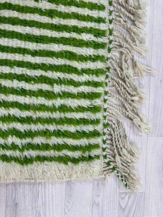 Image 1 of Cremefarbener marokkanischer Teppich mit geometrischen Mustern, 250 cm x 150 cm