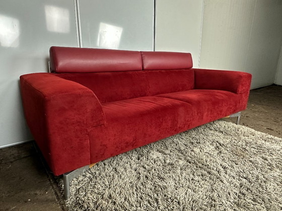 Image 1 of Canapé design 3 places Leolux Howlo rouge – Cuno Frommherz, 2002